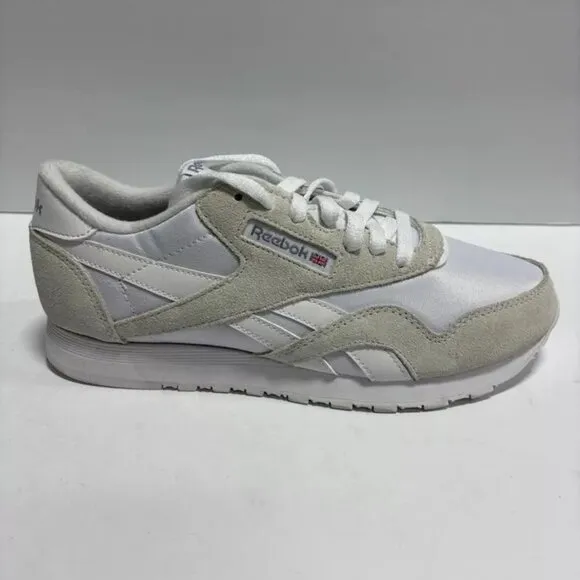 Reebok Women’s Classic Nylon Sneakers White, Size 8.5 M