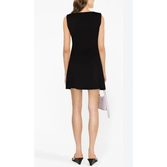 Reformation Kailea Cowl Neck Sleeveless Black Minidress Size Medium NWOT