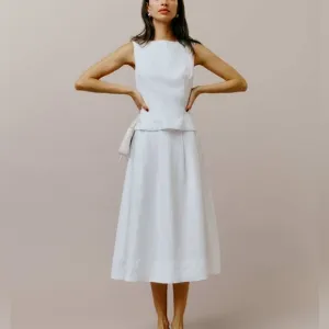 Reformation Moya Linen Top And Skirt Two Piece