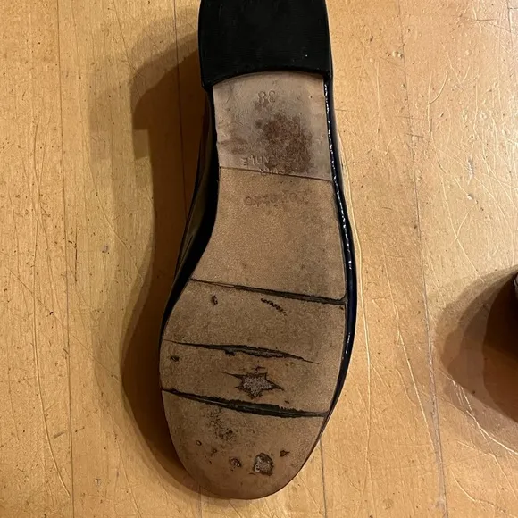 Repetto patent leather Blue Cinderella Ballet Flats with Bow Detail