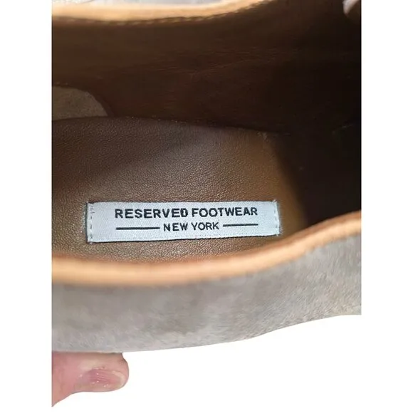 Reserved Octavia Graige Suede Leather Derby Oxford Mens Sz 8 Crepe Sole Shoe NEW