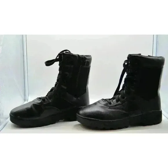 Response Gear Combat Boots 1022 Size Zip Deputy Size 13 US Black Leather E-1