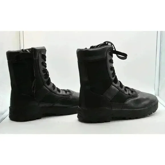 Response Gear Combat Boots 1022 Size Zip Deputy Size 13 US Black Leather E-1