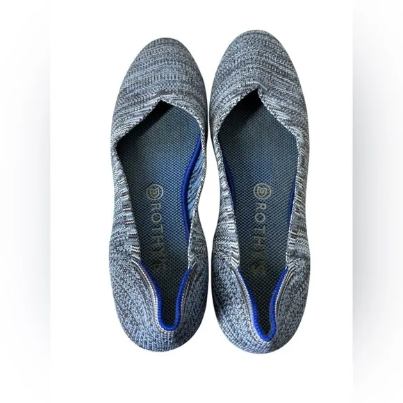 RETIRED Rothy’s Maritime Heather Round Toe Flats Size 10.5