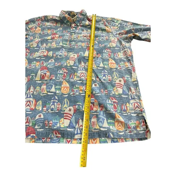 Reyn Spooner Hawaiian Aloha Shirt 50th Anniversary Nautica Sail Boat Size XXL