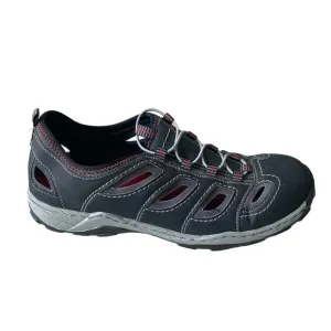 RIEKER Men’s Slip On Casual Lace Up Lightweight Athletic Shoes Gray 44