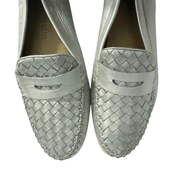 Robert Zur Leather Silver Driving Moccasins