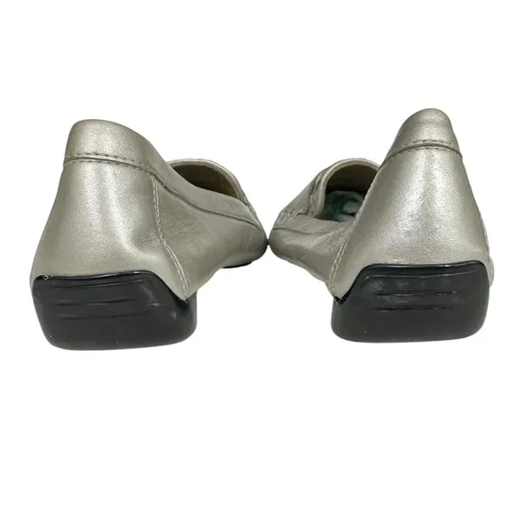 Robert Zur Leather Silver Driving Moccasins