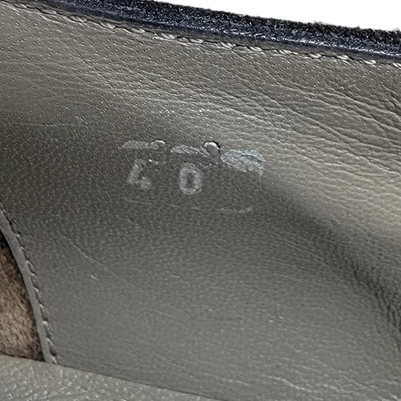 Roberto Botticelli Slate Grey/Black Suede Wedge Rubber Sole Size 40