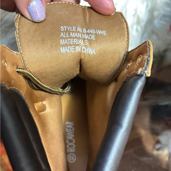 Rocawear synthetic tan lace up boots