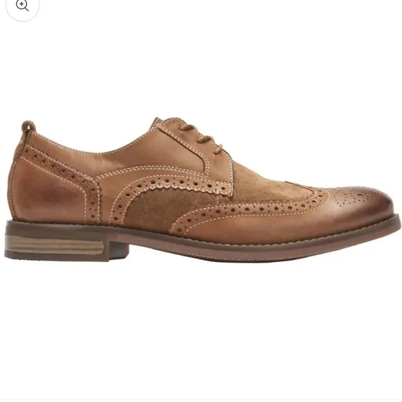 ROCKPORT CG7317 Men’s Wynstin Tan Wingtip Shoes Size 9.5 EUC