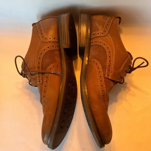 ROCKPORT CG7317 Men’s Wynstin Tan Wingtip Shoes Size 9.5 EUC