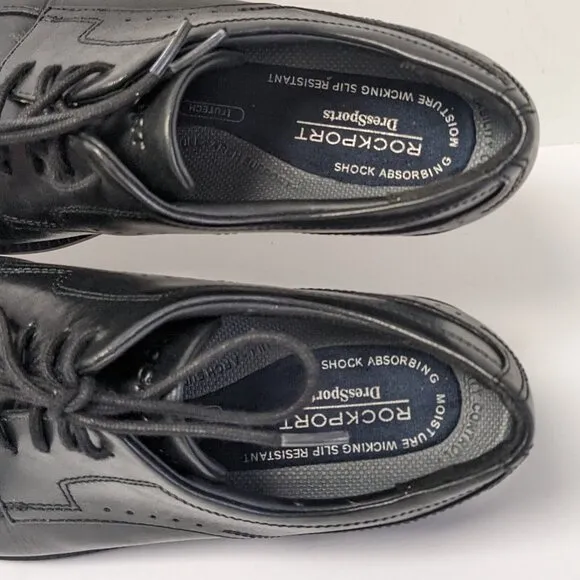 Rockport DresSports Business Apron Lace-up Dress Shoes, Black, Mens 7.5 M