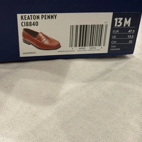 Rockport Keaton Penny CI8840 Mens Dress Shoes Color Tan