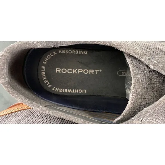 Rockport Men's Lightweight Comfort Dress Shoes Size 7.5 Leather Gray Tan C09738