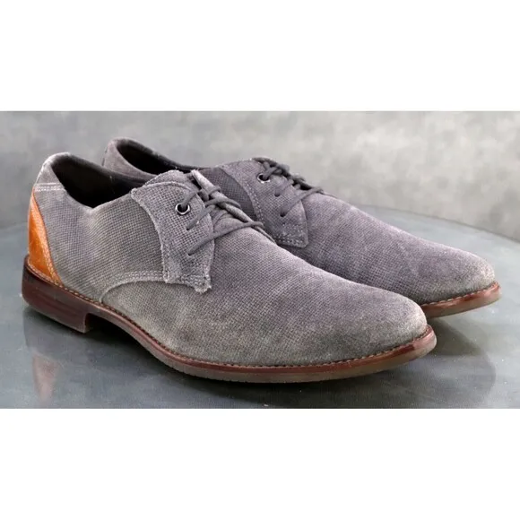 Rockport Men's Lightweight Comfort Dress Shoes Size 7.5 Leather Gray Tan C09738
