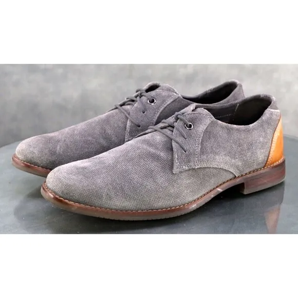 Rockport Men's Lightweight Comfort Dress Shoes Size 7.5 Leather Gray Tan C09738