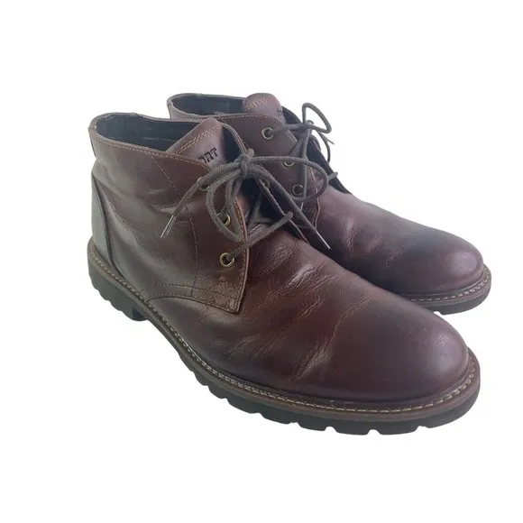 Rockport Men's Soft Leather Chukka Boots Saddle Brown Size 10 CH2749 Lace Up