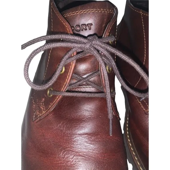 Rockport Men's Soft Leather Chukka Boots Saddle Brown Size 10 CH2749 Lace Up