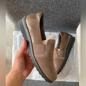 ROCKPORT Olive Suede Slip On Shoes