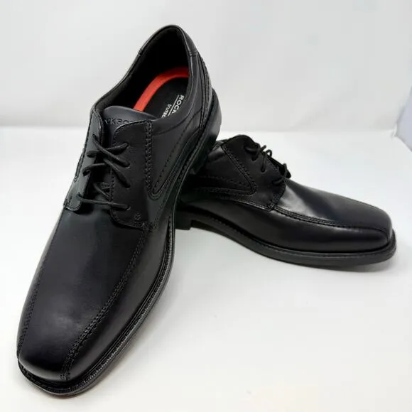 Rockport Style Leader 2 Bike Toe Oxford Dress Shoe 12 WIDE Black Lace Up A13010