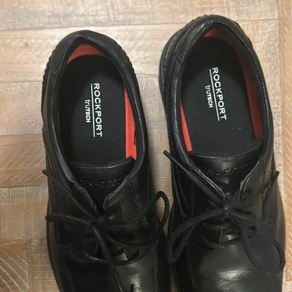 Rockport Style Leader2 Bike Toe Black Leather Lace-Up Oxford Dress Shoes