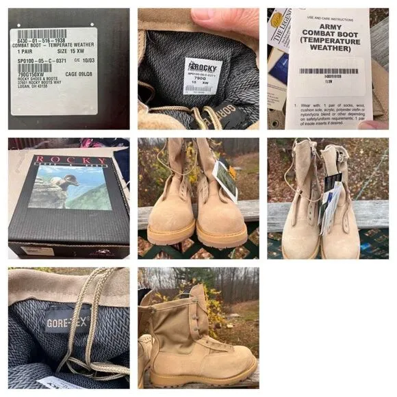 Rocky Combat Boots Gortex Sz 15 Extra Wide SP0100-05-C-0371 NWB