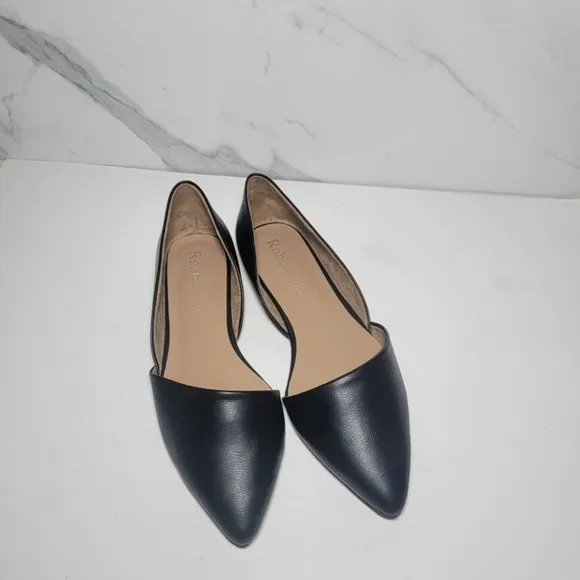 ROHB By Joyce Azria Black pointy toe D'Orsay ballerina flats NWOT. size …