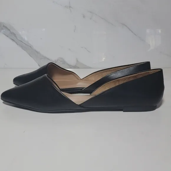 ROHB By Joyce Azria Black pointy toe D'Orsay ballerina flats NWOT. size …