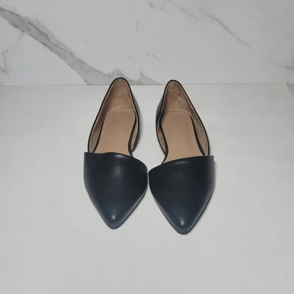ROHB By Joyce Azria Black pointy toe D'Orsay ballerina flats NWOT. size …