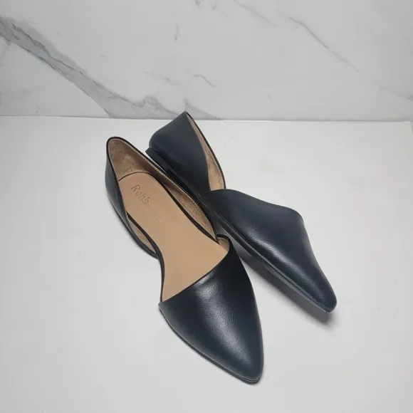 ROHB By Joyce Azria Black pointy toe D'Orsay ballerina flats NWOT. size …