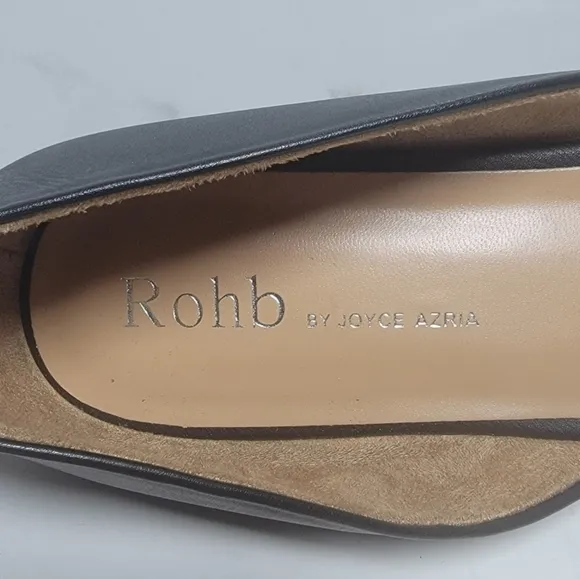 ROHB By Joyce Azria Black pointy toe D'Orsay ballerina flats NWOT. size …