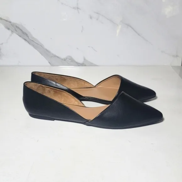 ROHB By Joyce Azria Black pointy toe D'Orsay ballerina flats NWOT. size …