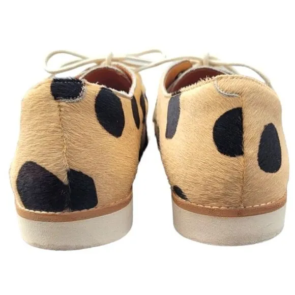 Rollie Nation Rollie Derby Pony Hair Leather Polka Dot Loafer Lace Shoe SZ 37/6
