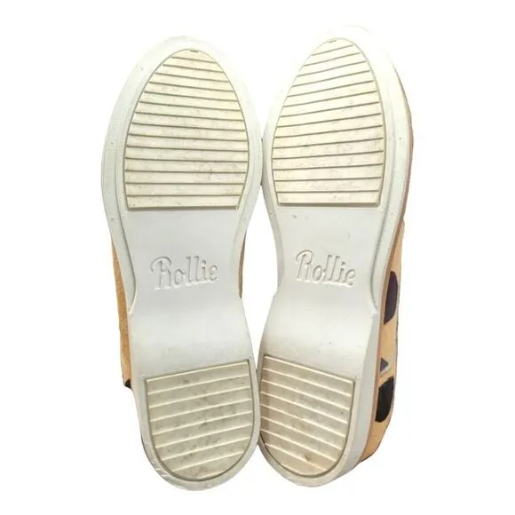 Rollie Nation Rollie Derby Pony Hair Leather Polka Dot Loafer Lace Shoe SZ 37/6