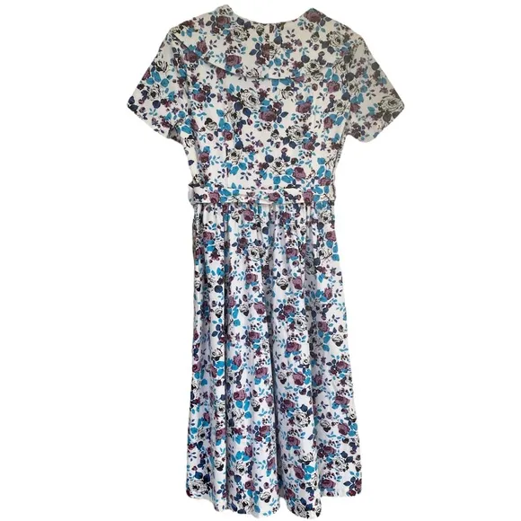 Romantic Floral Swing Tea Dress Lindy Bop Elenora RARE Vintage Retro 50’s Pin Up