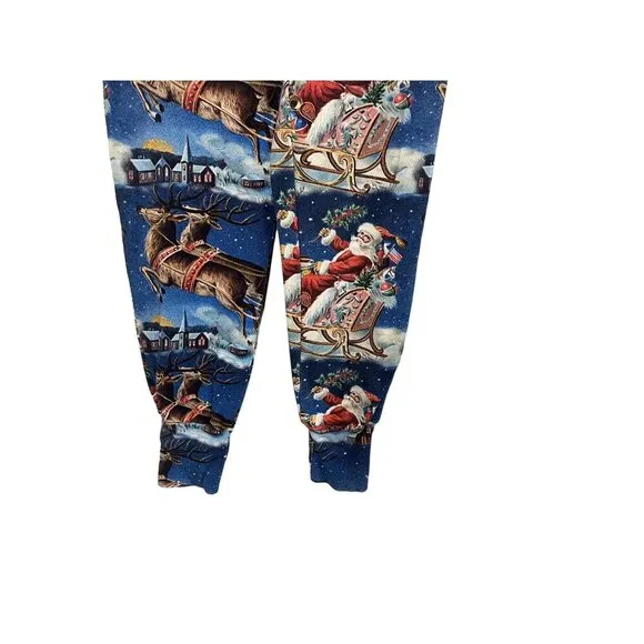 Romey Loves Lulu Sweatpant Kid 12 Pull On Joggers Santa Christmas School Festive