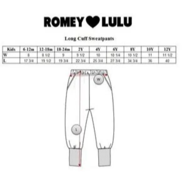 Romey Loves Lulu Sweatpant Kid 12 Pull On Joggers Santa Christmas School Festive