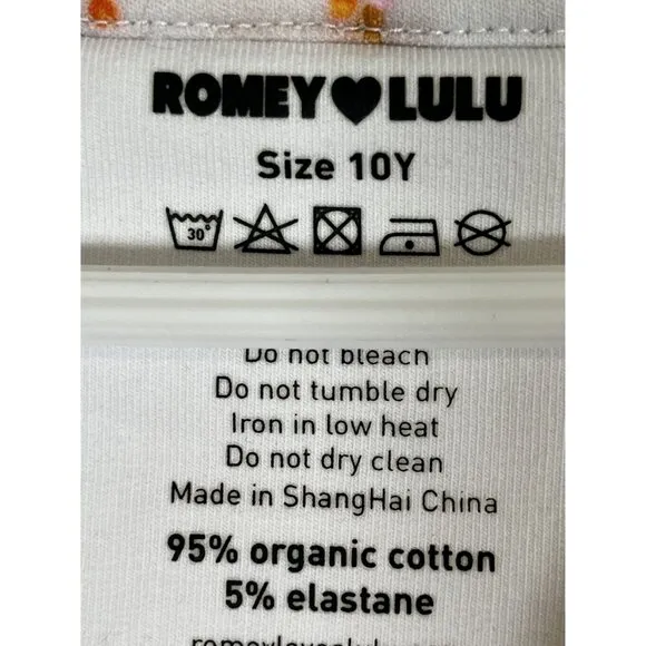 Romey Loves Lulu Sweatshirt Kid 10Y White Crew Pullover Donut Sprinkles Preppy