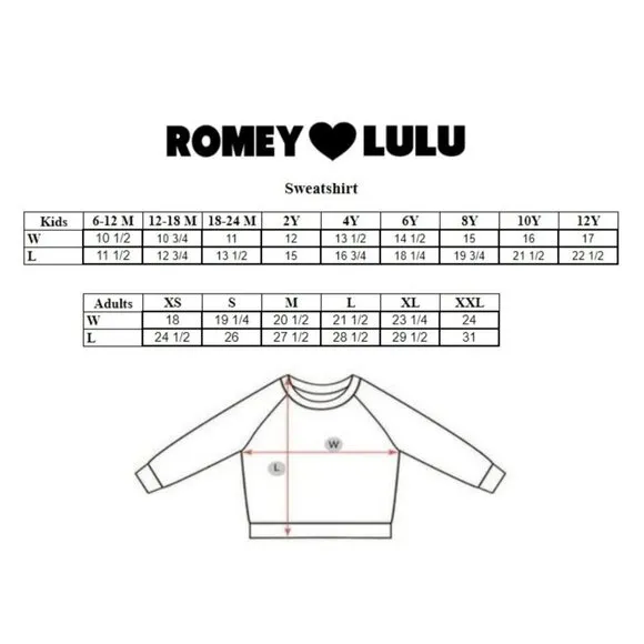 Romey Loves Lulu Sweatshirt Kid 10Y White Crew Pullover Donut Sprinkles Preppy