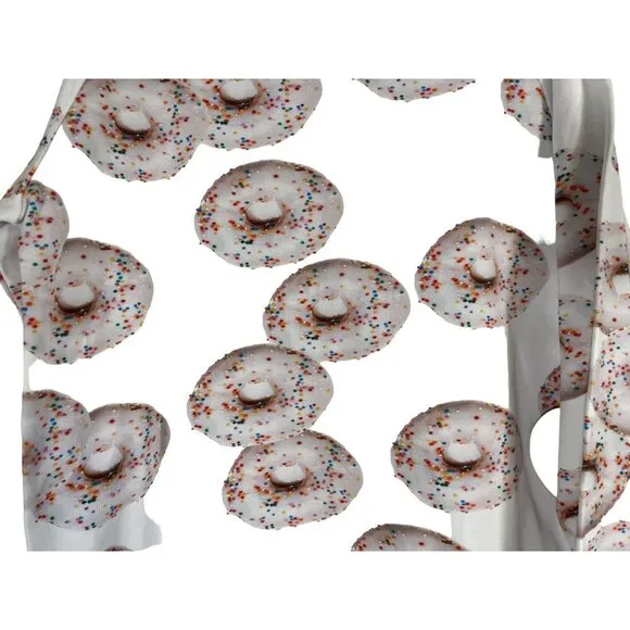 Romey Loves Lulu Sweatshirt Kid 10Y White Crew Pullover Donut Sprinkles Preppy