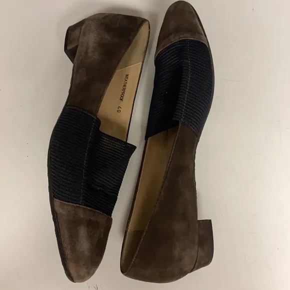 Ron White Slip On Shoes Suede Mesh Toe Italy Sz 40