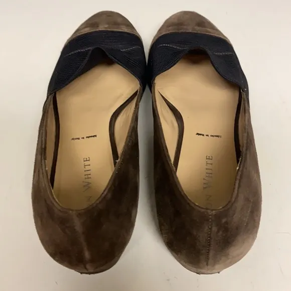 Ron White Slip On Shoes Suede Mesh Toe Italy Sz 40