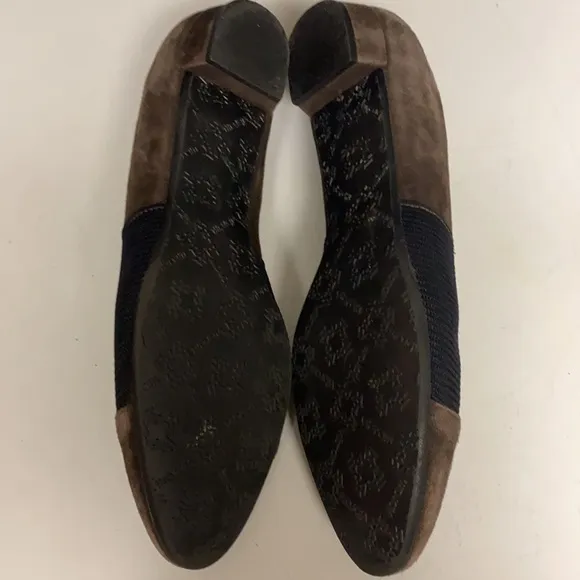 Ron White Slip On Shoes Suede Mesh Toe Italy Sz 40