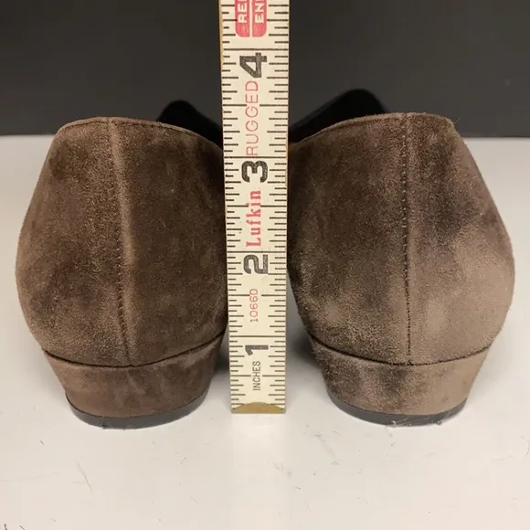 Ron White Slip On Shoes Suede Mesh Toe Italy Sz 40