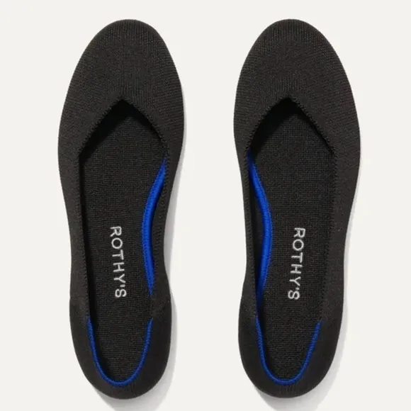 Rothys 10 The Flat Round Toe in Black