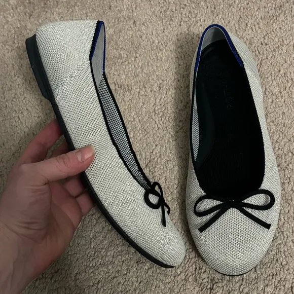 Rothy’s | Ballet Flats Round Toe Silver Sz 7.5