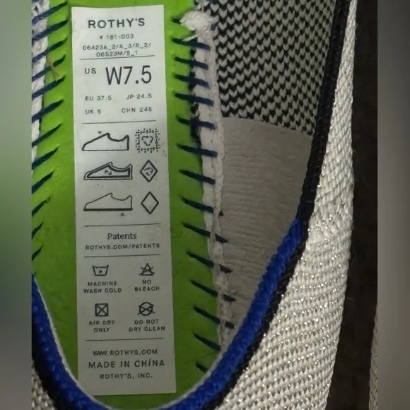 Rothy’s | Ballet Flats Round Toe Silver Sz 7.5