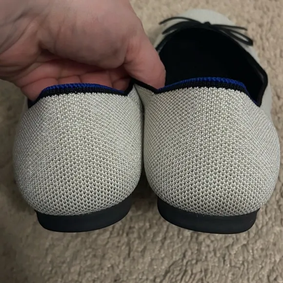 Rothy’s | Ballet Flats Round Toe Silver Sz 7.5