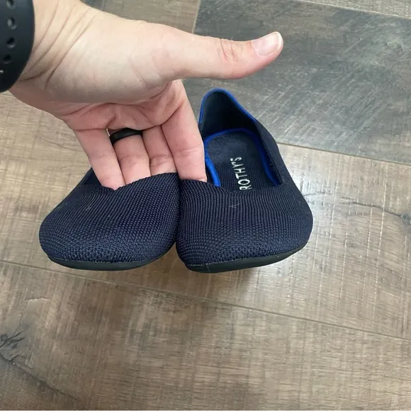 Rothy's Bavy Blue Round Toe Ballet Flats Size 7